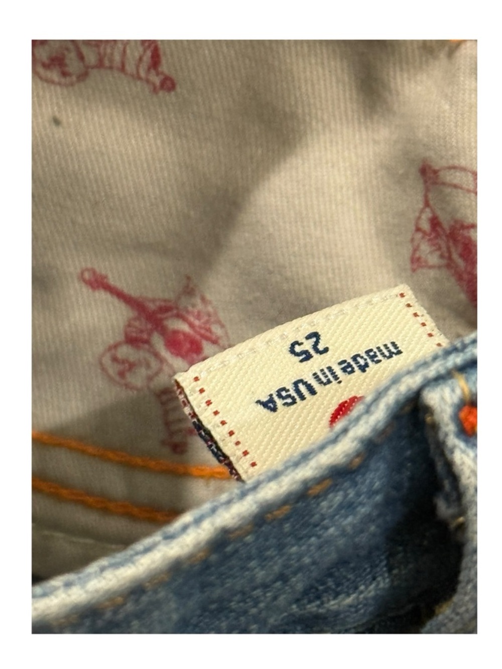 HTF: Y2K new True Religion ❉ Joey Vintage Beaded Cropped Jeans ❉ Saddle Back 25 - Picture 10 of 16